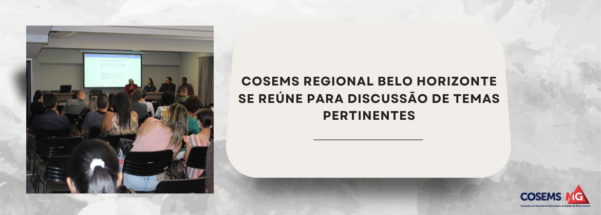 COSEMS Regional Belo Horizonte se reúne para discussão de temas pertinentes