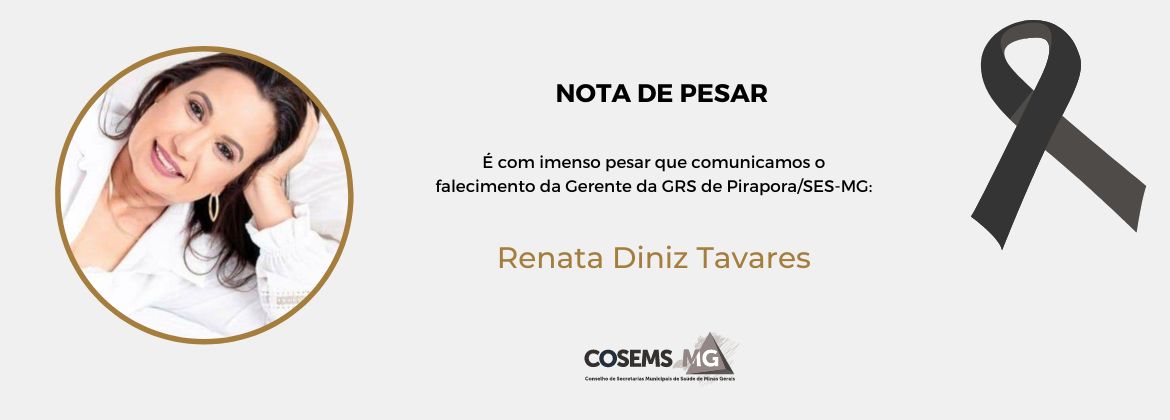 Nota de pesar - Renata Diniz Tavares