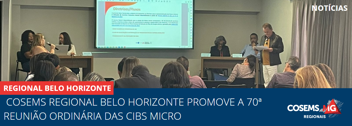  Cosems Regional Belo Horizonte promove a 70ª Reunião Ordinária das CIBs Micro