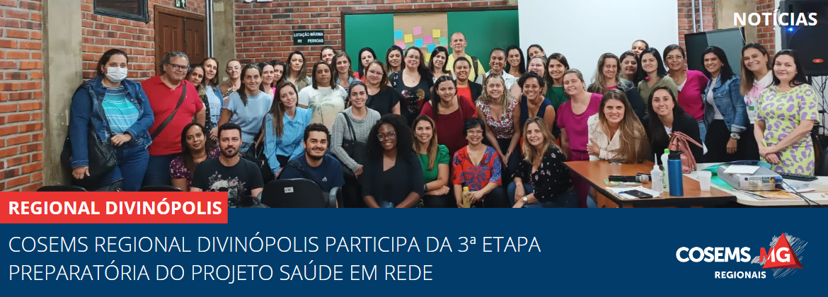 Cosems Regional Divinópolis participa da 3ª Etapa Preparatória do Projeto Saúde em Rede