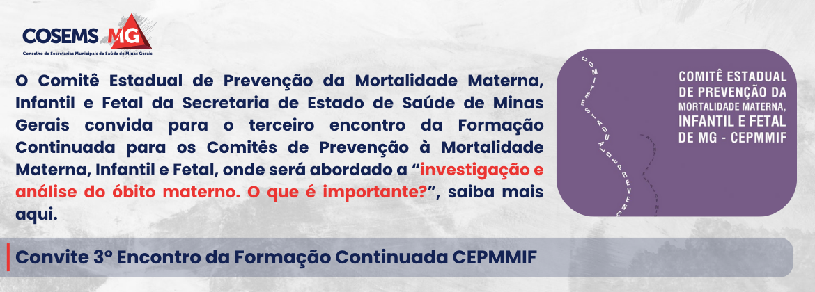 Convite 3º Encontro da Formação Continuada CEPMMIF