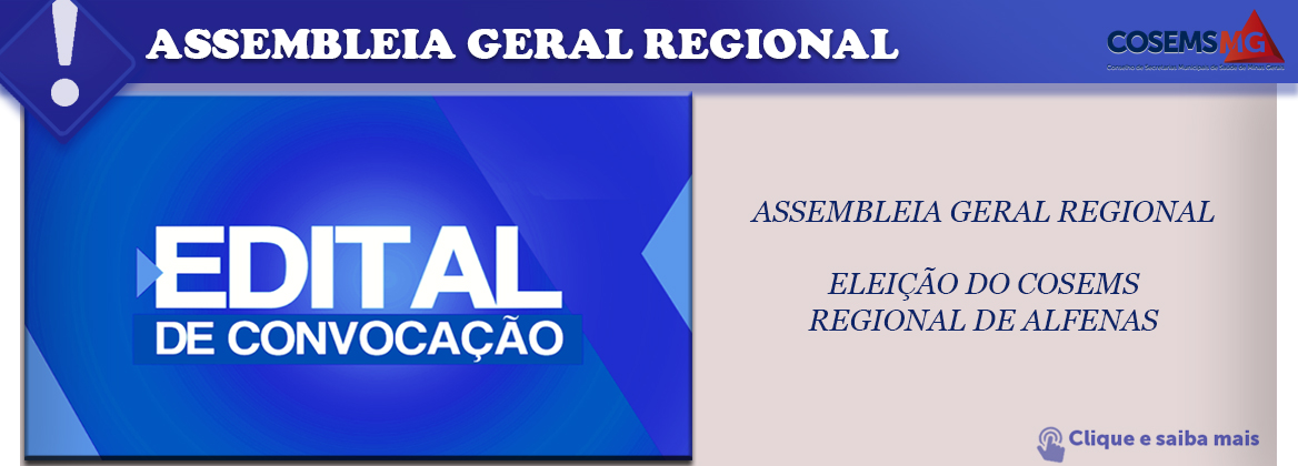 Assembleia Geral - COSEMS Regional Alfenas