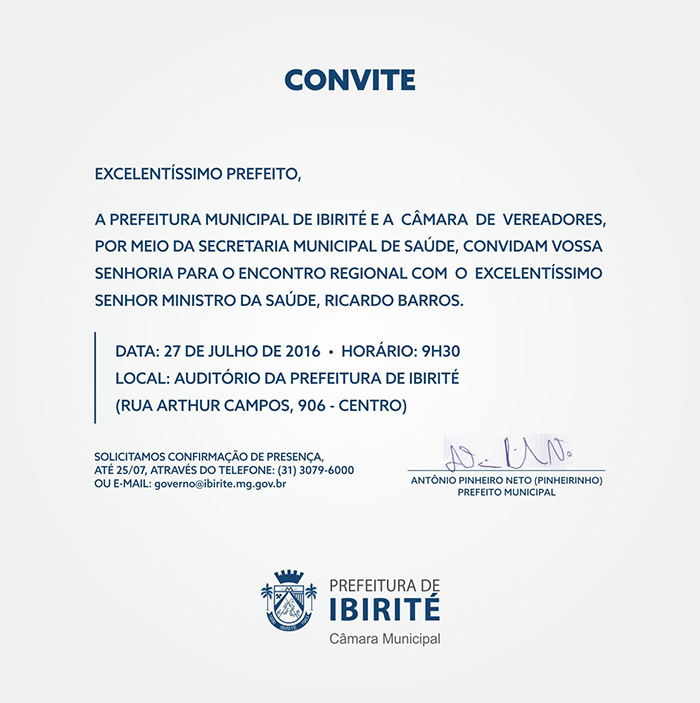 convite web prefeito