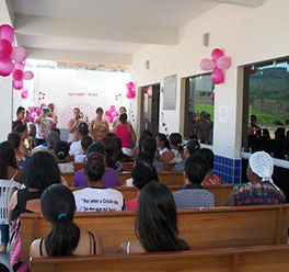 Palestra educativa sobre a campanha contra Câncer de Mama em Ponto dos Volantes