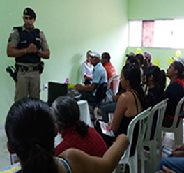 Palestra sobre violência doméstica e outras violências em Ponto dos Volantes