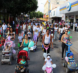 Caminhada e saúde infantil na praça fecham 2ª Semana do bebê em Pirapora