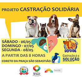 Projeto Castração Solidária em Santa Cruz de Minas